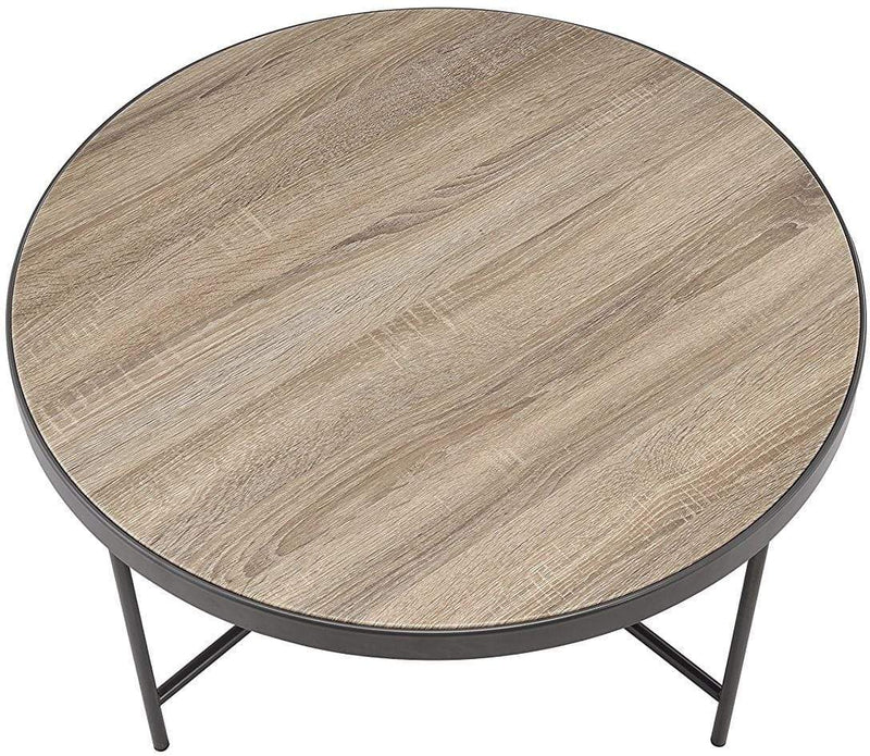 Tables Modern Coffee Table - 32'.3" X 32'.3" X 15'.75" Weathered Gray Oak Coffee Table HomeRoots