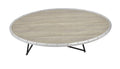 Tables Modern Coffee Table - 46" X 23" X 15" Weathered Gray Oak Particle Board Coffee Table HomeRoots