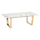 Tables Modern Coffee Table - 48" X 24.4" X 18.1" Distressed Black Coffee Table HomeRoots