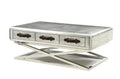 Tables Modern Coffee Table - 51" X 33" X 19" Aluminum Coffee Table HomeRoots