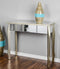 Tables Modern Console Table 35'.5" X 13" X 31" Champagne MDF, Wood, Mirrored Glass Console Table with Mirrored Glass Inserts and a Drawer 4698 HomeRoots