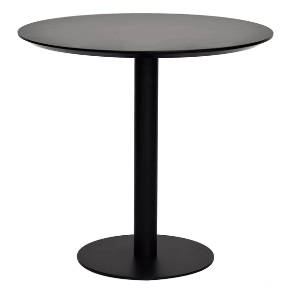 Tables Modern Dining Table - 31.5" X 31.5" X 29.53" Black MDF Round Dining Table with Powder Coated Steel Base HomeRoots