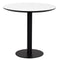 Tables Modern Dining Table - 31.5" X 31.5" X 29.53" White MDF Round Dining Table with Powder Coated Steel Base HomeRoots