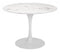 Tables Modern Dining Table - 41.7" x 41.7" x 28.7" Gray & White, Faux Marble, Painted Steel, Dining Table HomeRoots