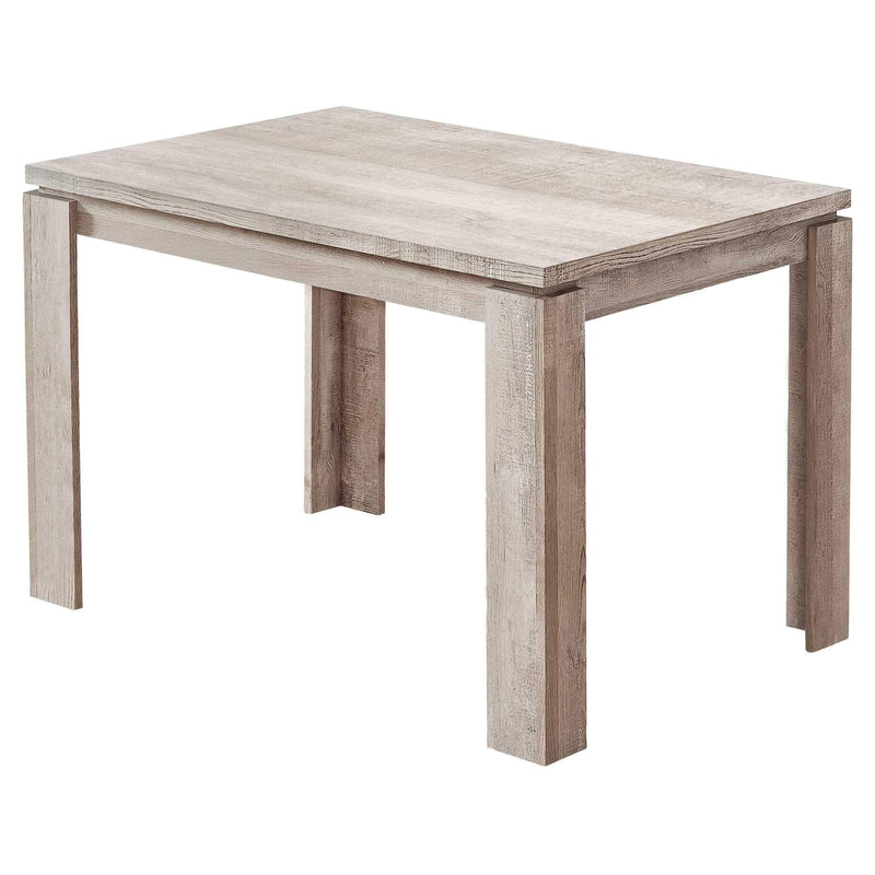 Tables Modern Dining Table - 48" X 32" X 30'.5 " Taupe Reclaimed Wood-Look Dining Table HomeRoots