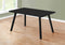 Tables Modern Dining Table - 60" X 36" X 31 " Black  Metal Dining Table HomeRoots