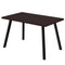 Tables Modern Dining Table - 60" X 36" X 31 " Cappuccino Black Metal Dining Table HomeRoots