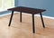 Tables Modern Dining Table - 60" X 36" X 31 " Cappuccino Black Metal Dining Table HomeRoots