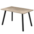 Tables Modern Dining Table - 60" X 36" X 31 " Dark Taupe Black Metal Dining Table HomeRoots