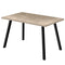 Tables Modern Dining Table - 60" X 36" X 31 " Dark Taupe Black Metal Dining Table HomeRoots