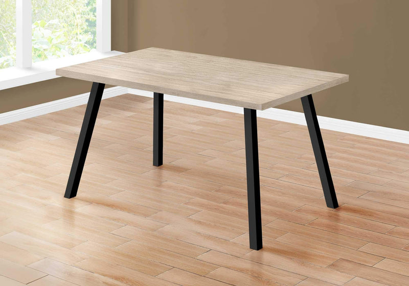 Tables Modern Dining Table - 60" X 36" X 31 " Dark Taupe Black Metal Dining Table HomeRoots