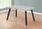 Tables Modern Dining Table - 60" X 36" X 31 " Grey Black Metal Dining Table HomeRoots