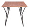 Tables Modern Dining Table - 63" x 35.4" x 29.9" Walnut & Black, Walnut Veneer, Painted Steel, Dining Table HomeRoots