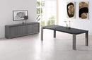 Tables Modern Dining Table - 71" X 35" X 30" Gray Oak Glass Dining Table HomeRoots