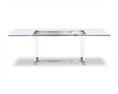 Tables Modern Dining Table - 86.5" X 39.5" X 30" Clear Glass Dining Table HomeRoots