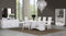 Tables Modern Dining Table - 98.5" X 43.5" X 30" White Dining Table and 6" Chair Set HomeRoots