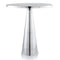 Tables Modern Side Table - 18" x 18" x 17.5" Rough Silver, Polished Finish, Small Cone - Side Table HomeRoots