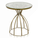 Tables Modern Side Table - 18" x 18" x 21" Antique Brass, Wire Work - Side Table HomeRoots