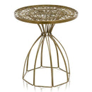 Tables Modern Side Table - 18" x 18" x 21" Antique Brass, Wire Work - Side Table HomeRoots