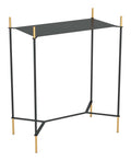 Tables Modern Side Table - 19.3" x 10.4" x 24.2" Gold & Black, Steel, Side Table HomeRoots