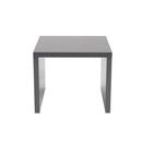 Tables Modern Side Table - 23.63" X 23.63" X 20.08" High Gloss Gray Lacquered MDF Square Side Table HomeRoots