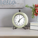 Tables Modern Table Clock - 6.25" X 2" X 8" Green Table Top Clock HomeRoots