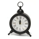 Tables Modern Table Clock - 6.25" X 3.5" X 10" Black Metal Plastic Table Clock HomeRoots