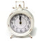 Tables Modern Table Clock - Vintage White Metal Table Clock HomeRoots