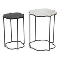 Tables Nest of Tables - 18.1" X 18.1" X 19.9" 2 Pcs Gold Tripod Nesting Tables HomeRoots