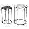 Tables Nest of Tables - 18.1" X 18.1" X 19.9" 2 Pcs Gold Tripod Nesting Tables HomeRoots