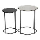 Tables Nest of Tables - 18.1" X 18.1" X 19.9" 2 Pcs Gold Tripod Nesting Tables HomeRoots