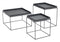 Tables Nest of Tables - 23.6" x 23.6" x 15.7" Black, Steel, Nesting Table HomeRoots