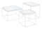 Tables Nest of Tables - 23.6" x 23.6" x 15.7" White, Steel, Nesting Table HomeRoots