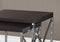 Tables Nest of Tables - 37'.25" x 37'.25" x 40'.5" Cappuccino, Particle Board, Metal - 2pcs Nesting Table Set HomeRoots