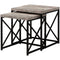 Tables Nest of Tables - 37'.25" x 37'.25" x 40'.5" Taupe, Black, Particle Board, Metal - 2pcs Nesting Table Set HomeRoots