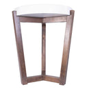 Tables Round Table - 16" X 16" X 20" White & Mocha Solid Wood Round Table HomeRoots