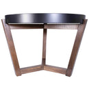 Tables Round Table - 22" X 22" X 16" Black & Mocha Solid Wood Round Table HomeRoots