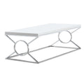 Tables Rustic Coffee Table - 22" x 44" x 18'.5" White, Metal - Coffee Table HomeRoots