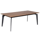 Tables Rustic Coffee Table - 47.25" X 23.63" X 17.72" Black Powder Coated Steel American Walnut Veneer Over MDF Coffee Table HomeRoots