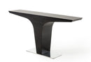 Tables Rustic Console Table - 30" Wenge Veneer and Steel Console Table HomeRoots