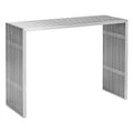 Tables Rustic Console Table - 42.8" X 15.5" X 31.8" Brushed Stainless Steel Console Table HomeRoots