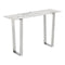 Tables Rustic Console Table - 47.2" X 14.2" X 20.3" Stone And Brushed Stainless Steel Atlas Console Table HomeRoots