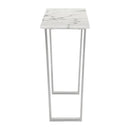 Tables Rustic Console Table - 47.2" X 14.2" X 20.3" Stone And Brushed Stainless Steel Atlas Console Table HomeRoots