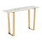 Tables Rustic Console Table - 47.2" X 14.2" X 30.3" Stone And Gold Atlas Console Table HomeRoots