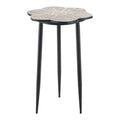 Tables Rustic End Tables - 15.7" X 15.7" X 23.8" Distressed Natural And Black End Table HomeRoots