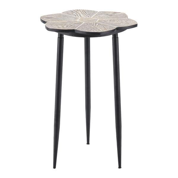 Tables Rustic End Tables - 15.7" X 15.7" X 23.8" Distressed Natural And Black End Table HomeRoots