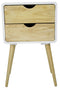 Tables Rustic End Tables - 16" X 12" X 26" White MDF, Wood End Table with Drawer HomeRoots