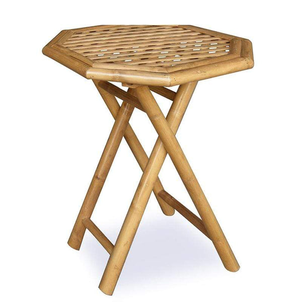 Tables Rustic End Tables - 18" X 18" X 20" Natural Bamboo Octagonal Folding End Table HomeRoots