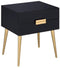 Tables Rustic End Tables - 20" X 16" X 24" Black And Gold Metal End Table HomeRoots