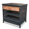 Tables Rustic End Tables - 23'.5" X 19" X 23" Black/Brown Bamboo End Table with a Drawer and Shelves HomeRoots